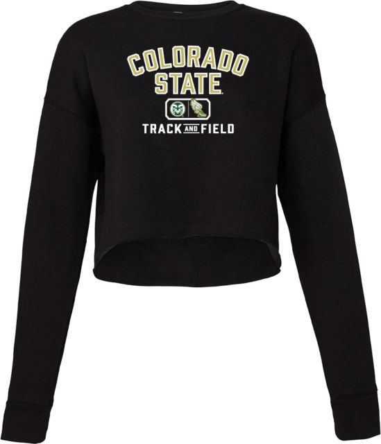 Colorado State Bella + Canvas Cropped Fleece Crew Colorado State - Track and Field Lockup