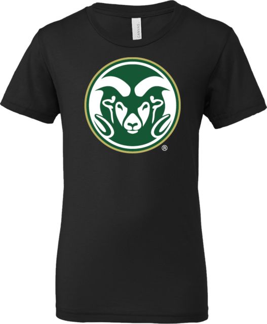 Colorado State Bella + Canvas Youth Jersey T Shirt Colorado State Primary Athletics Mark