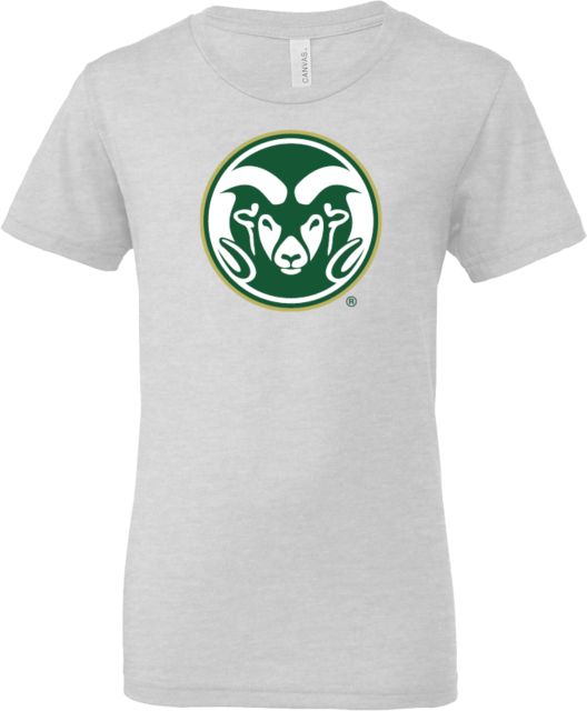 Colorado State Bella + Canvas Youth Jersey T Shirt Colorado State Primary Athletics Mark