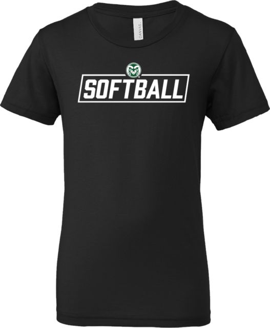 Colorado State Bella + Canvas Youth Jersey T Shirt Softball Bar w/ Colorado State Primary Mark