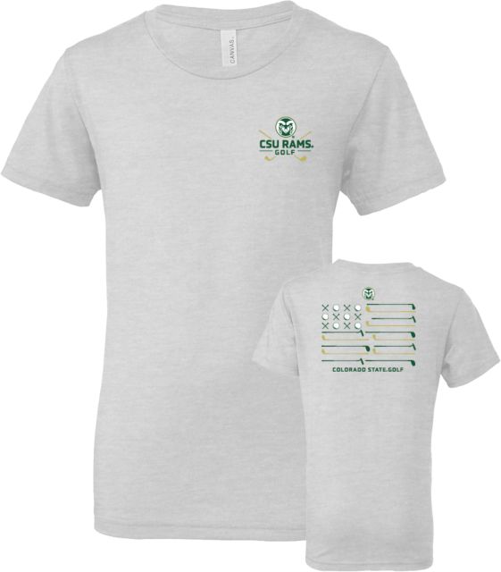 Colorado State Bella + Canvas Youth Jersey T Shirt CSU Rams Golf - Hit the Pin