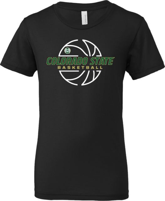 Colorado State Bella + Canvas Youth Jersey T Shirt Colorado State Basketball Lines