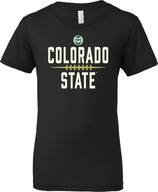 Colorado State Bella + Canvas Youth Jersey T Shirt Colorado State Football Seams