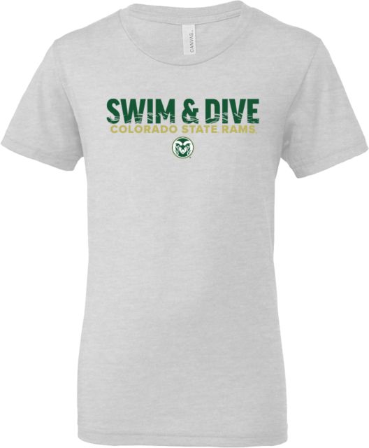 Colorado State Bella + Canvas Youth Jersey T Shirt Colorado State - Swimming and Diving Waves