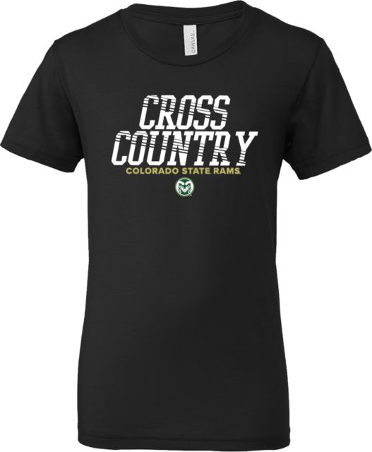Colorado State Bella + Canvas Youth Jersey T Shirt Colorado State Cross Country Rays