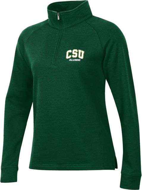 Colorado State Gear Womens Field Green 1/4 Zip Arched CSU Alumni
