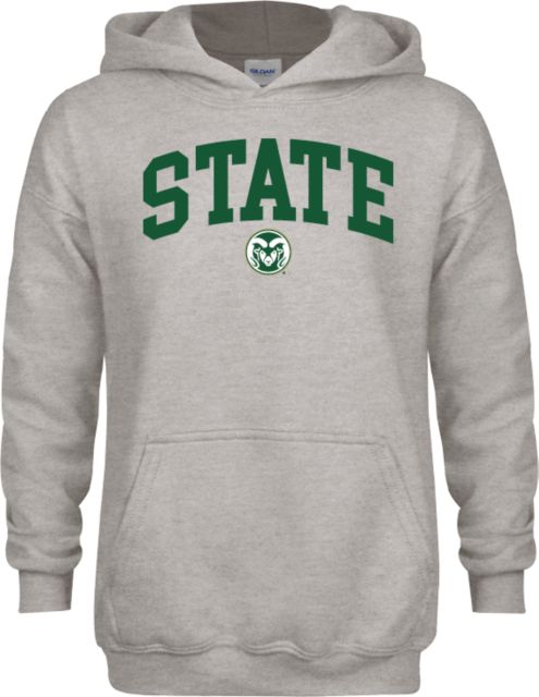 Colorado State Youth Fleece Hood State w/ Colorado State Primary Mark Basketball - Net