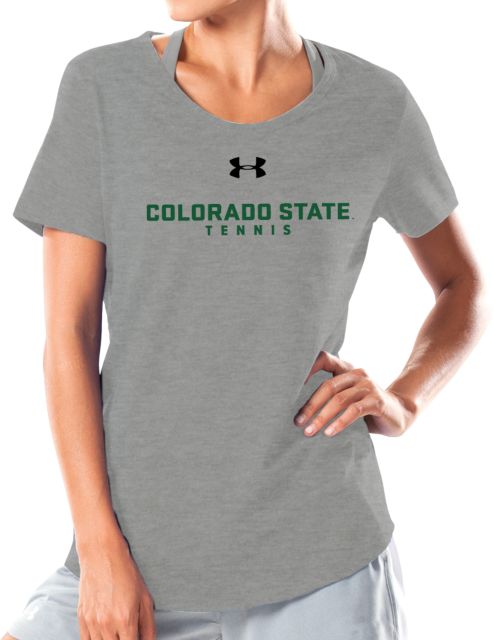 Colorado State Under Armour Charged Cotton Tee Colorado State Tennis - UA