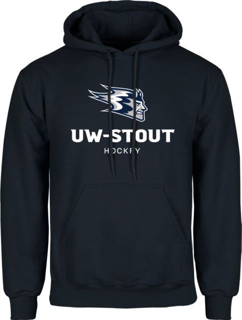 UW Stout Fleece Hoodie Hockey - ONLINE ONLY