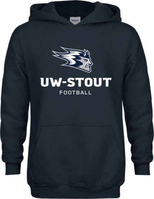 UW Stout Youth Fleece Hoodie Football - ONLINE ONLY