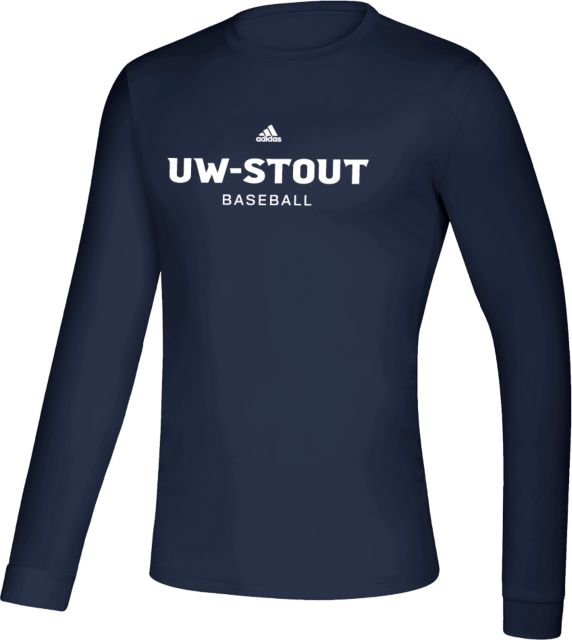 UW Stout Adidas Creator Performance Long Sleeve Tee Baseball Wordmark Adidas- ONLINE ONLY