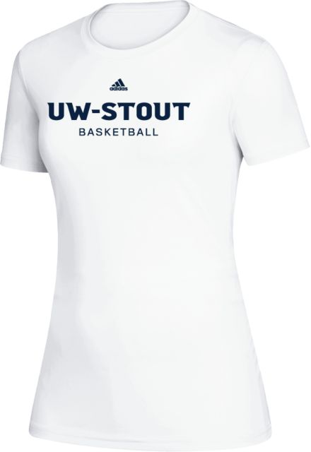 UW Stout Adidas Womens Creator Performance Tee Basketball Wordmark Adidas- ONLINE ONLY