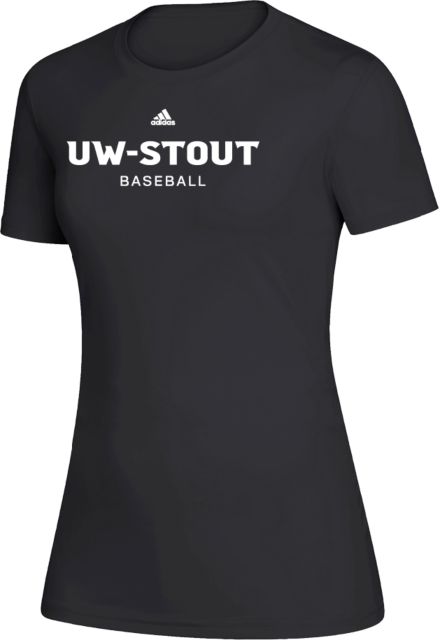 UW Stout Adidas Womens Creator Performance Tee Baseball Wordmark Adidas- ONLINE ONLY