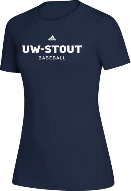 UW Stout Adidas Womens Creator Performance Tee Baseball Wordmark Adidas- ONLINE ONLY