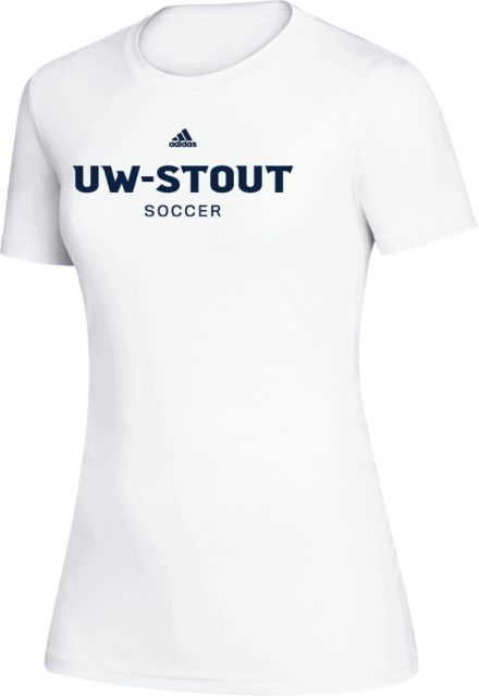 UW Stout Adidas Womens Creator Performance Tee Soccer Wordmark Adidas- ONLINE ONLY