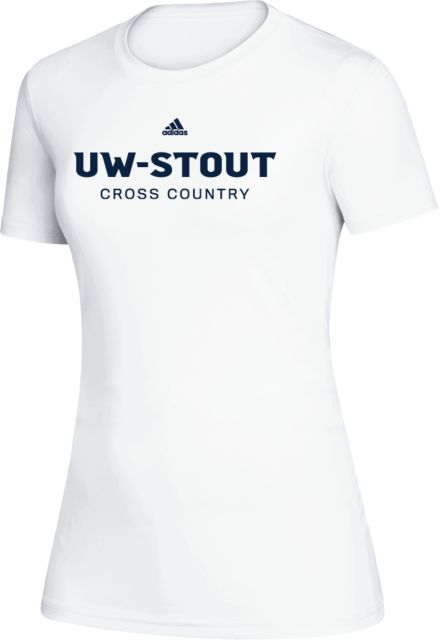 UW Stout Adidas Womens Creator Performance Tee Cross Country Wordmark Adidas- ONLINE ONLY