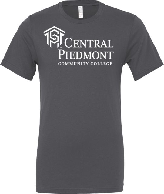 Central Piedmont Bella + Canvas Asphalt Jersey Cotton T Shirt Central Piedmont CC Stacked - ONLINE ONLY