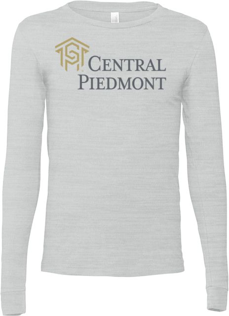 Central Piedmont Bella + Canvas Jersey Cotton Long Sleeve T Shirt Central Piedmont Stacked - ONLINE ONLY
