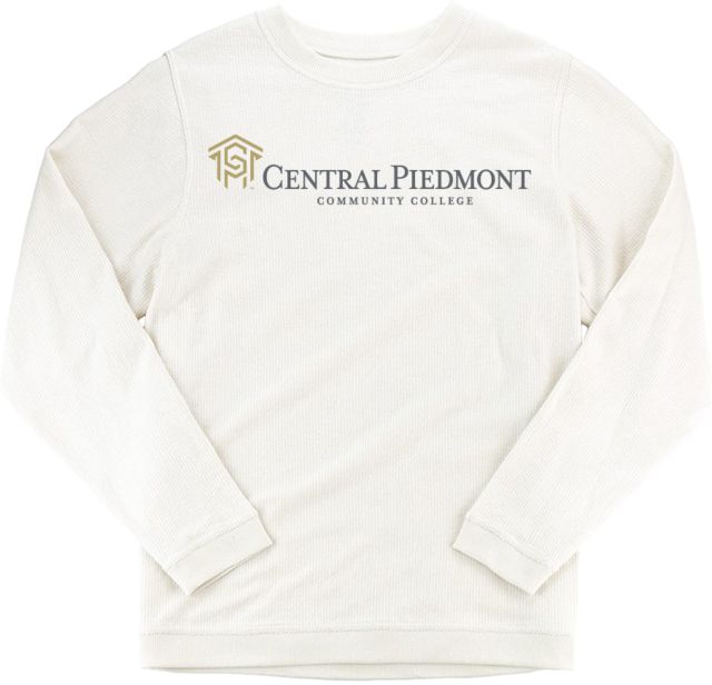 Central Piedmont Boxercraft Womens Cream Corded Crew Central Piedmont CC Horizontal - ONLINE ONLY