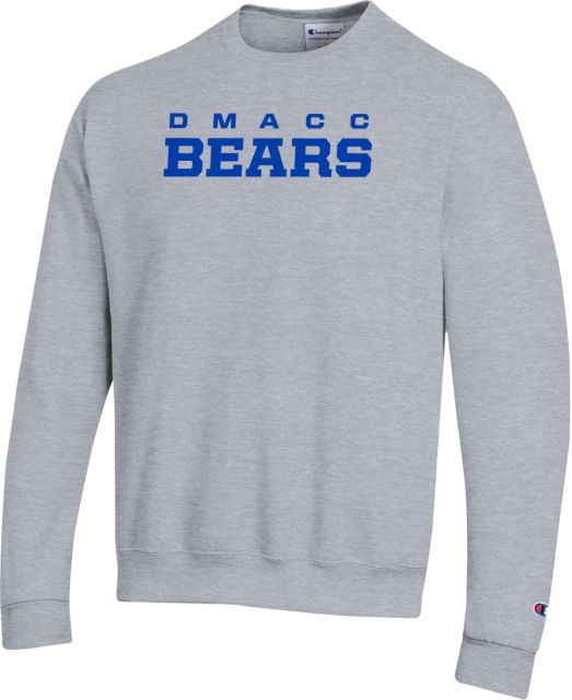 Des Moines Champion Fleece Crew DMACC Bears Wordmark - ONLINE ONLY