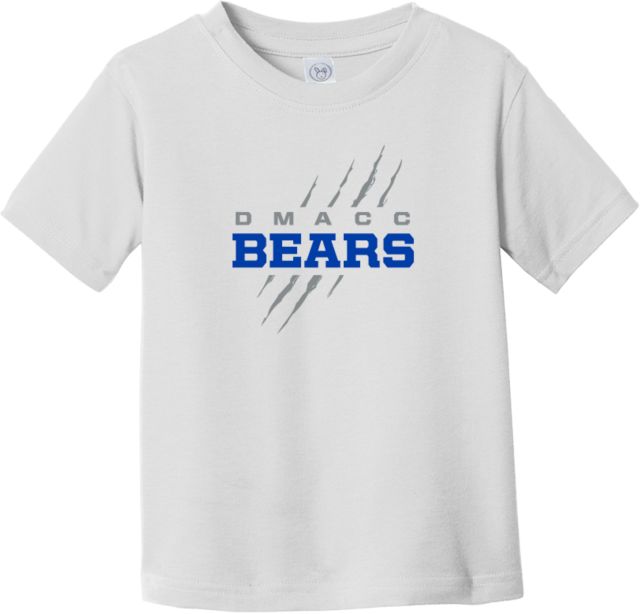 Des Moines Toddler T Shirt DMACC Bears Wordmark with Bear Scratch - ONLINE ONLY