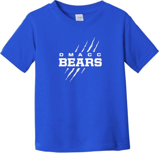 Des Moines Toddler T Shirt DMACC Bears Wordmark with Bear Scratch - ONLINE ONLY
