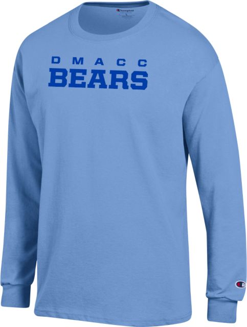 Des Moines Champion Long Sleeve T Shirt DMACC Bears Wordmark - ONLINE ONLY