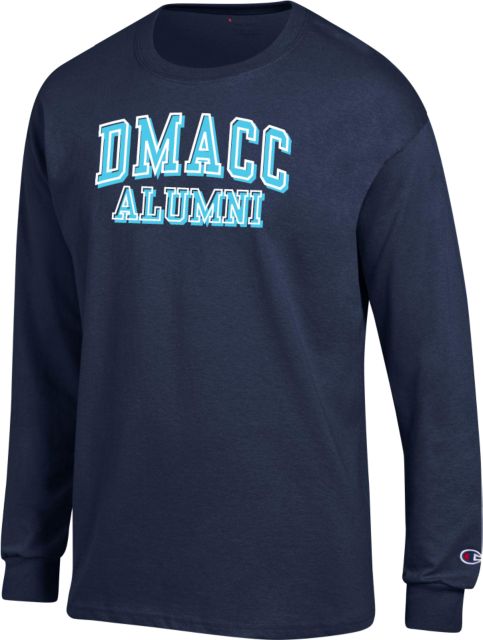 Des Moines Champion Long Sleeve T Shirt DMACC - Alumni Outline Shadow - ONLINE ONLY