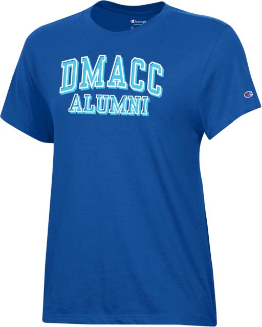 Des Moines Champion Womens Core Short Sleeve Tee DMACC - Alumni Outline Shadow - ONLINE ONLY