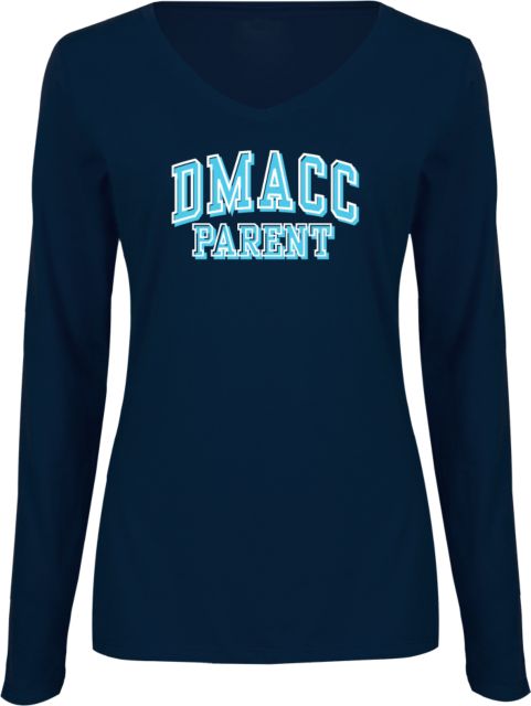 Des Moines Womens Long Sleeve V Neck Tee  DMACC - Parent - ONLINE ONLY