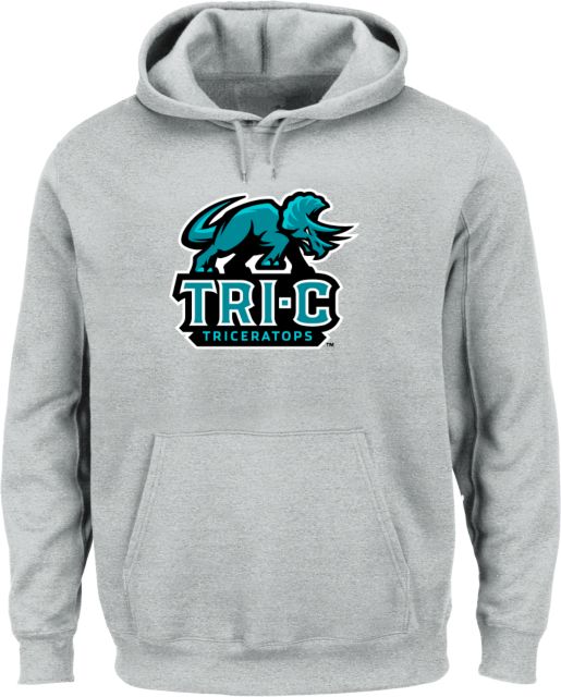 Cuyahoga CC Extended Hoodie Tri-C Triceratops Primary Mascot Mark - Plus - ONLINE ONLY