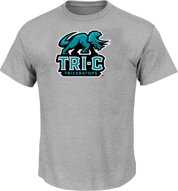 Cuyahoga CC Tall T Shirt Tri-C Triceratops Primary Mascot Mark - Plus - ONLINE ONLY