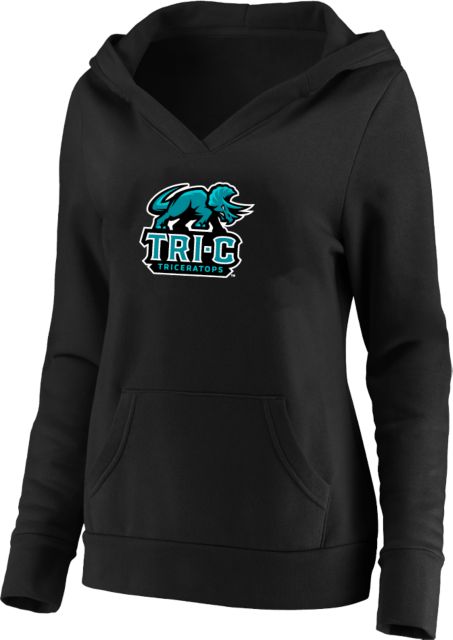 Cuyahoga CC Womens Plus Hoodie Tri-C Triceratops Primary Mascot Mark - Plus - ONLINE ONLY