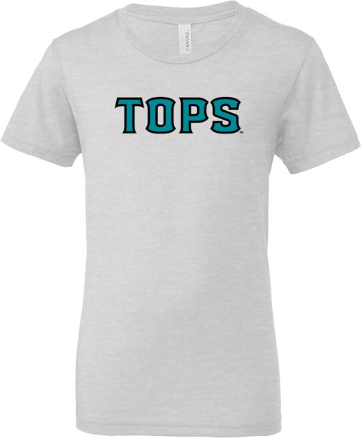 Cuyahoga CC Bella + Canvas Youth Ash Jersey T Shirt Tops Wordmark - ONLINE ONLY