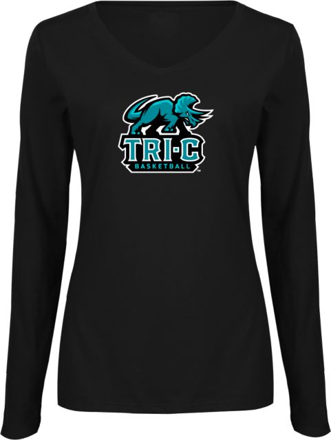 Cuyahoga CC Womens Long Sleeve V Neck Tee  Tri-C Basketball - ONLINE ONLY