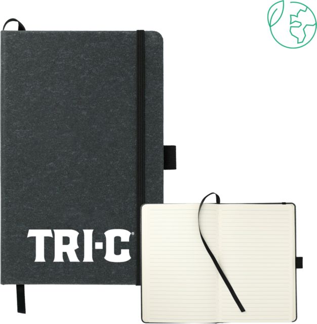 Cuyahoga CC 5.5 x 8.5 FSC Mix Recycled Leather Bound Journal Tri-C Wordmark - ONLINE ONLY