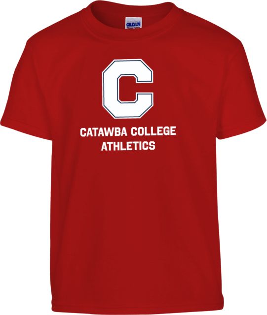 Catawba Youth Red T Shirt CCA Stacked w C - ONLINE ONLY