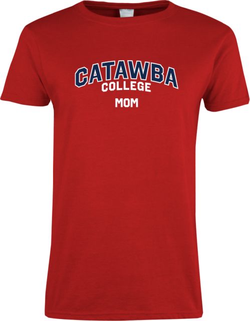 Catawba Womens Short Sleeve Red Tee Catawba College Primary Mom - ONLINE ONLY