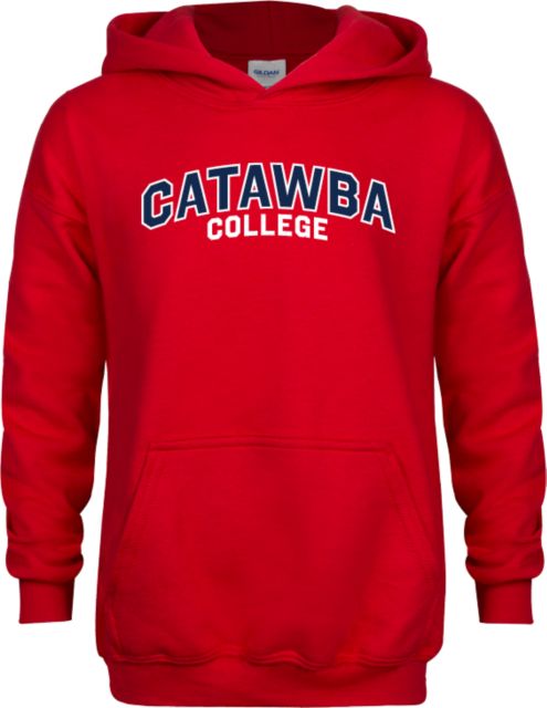 Catawba Youth Red Fleece Hoodie Catawba College Primary Mark - ONLINE ONLY