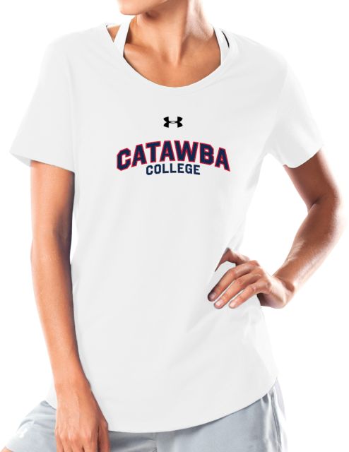 Catawba Under Armour Charged Cotton Tee UA Catawba College Primary Mark - ONLINE ONLY