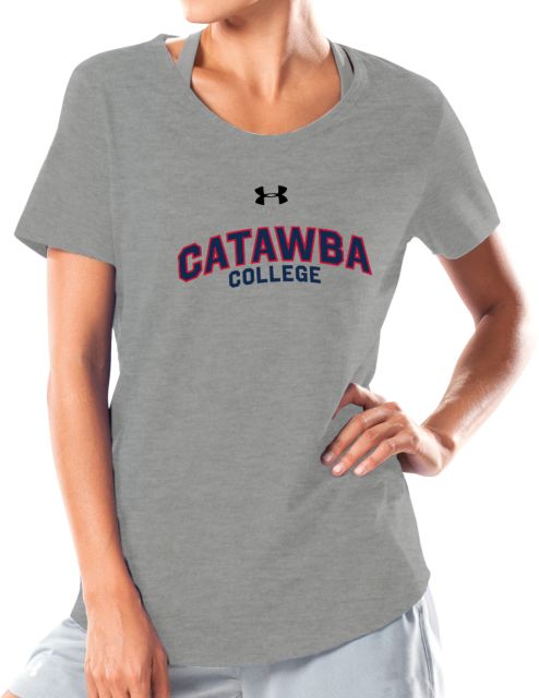 Catawba Under Armour Charged Cotton Tee UA Catawba College Primary Mark - ONLINE ONLY