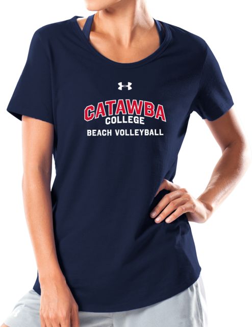 Catawba Under Armour Charged Cotton Tee UA Catawba College Primary Beach Volleyball - ONLINE ONLY