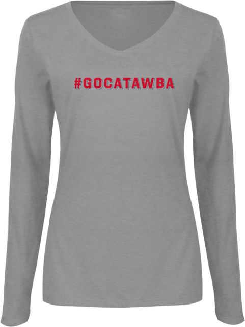 Catawba Womens Long Sleeve V Neck Tee GoCatawba - ONLINE ONLY