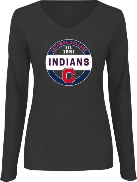 Catawba Womens Long Sleeve V Neck Tee Catawba College Est 1851 - ONLINE ONLY