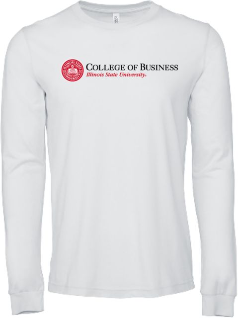 Illinois State Bella + Canvas Jersey Cotton Long Sleeve T Shirt Illinois State College of Business - ONLINE ONLY