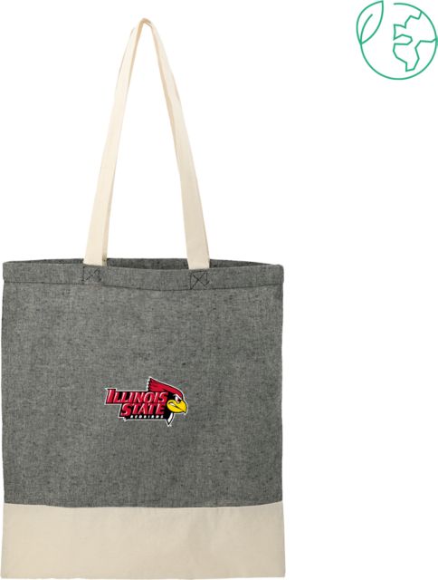 Illinois State Split Recycled Cotton Twill Convention Tote Illinois State Official Athletics Logo - ONLINE ONLY