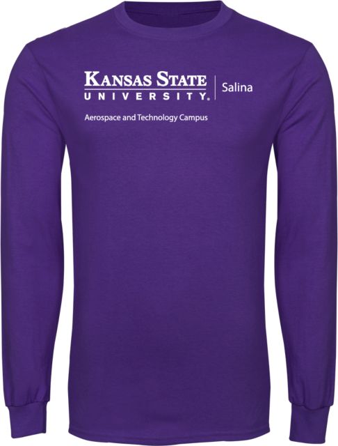Kansas State Long Sleeve T Shirt K State Salina Aerospace and Tech Campus Vertical - ONLINE ONLY