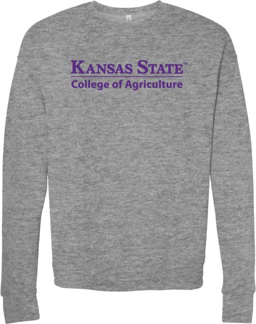 Kansas State Bella + Canvas Fleece Crew College of Agriculture - ONLINE ONLY