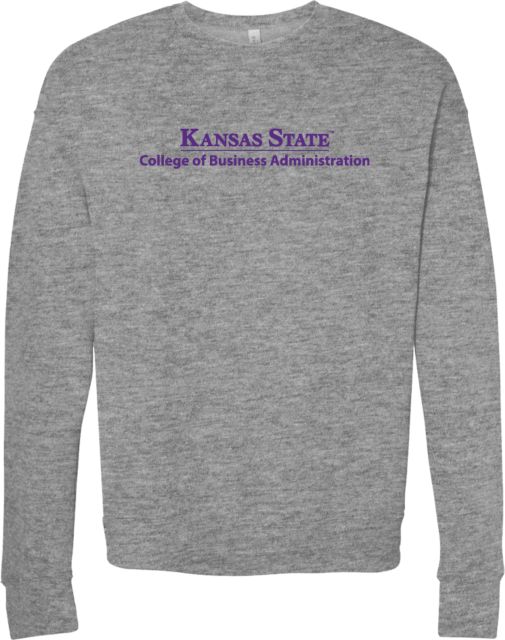 Kansas State Bella + Canvas Fleece Crew College of Business Administration - ONLINE ONLY