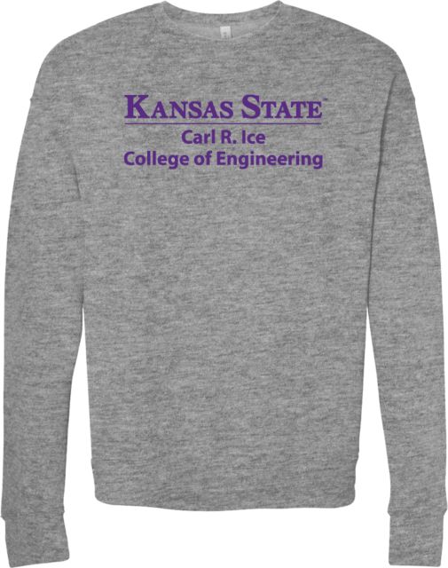 Kansas State Bella + Canvas Fleece Crew Carl R Ice College of Engineering - ONLINE ONLY